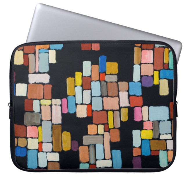 En abstrakt. geometriska former i en irreg laptop fodral (Framsidan)