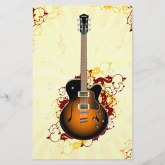 En abstrakt gitarr brevpapper