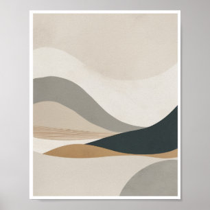 en abstrakt konstvägg poster minimalistisk utformn