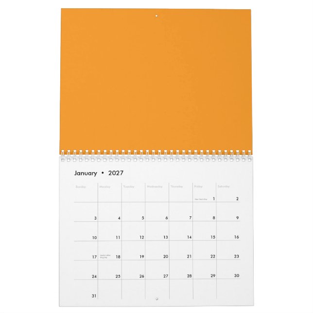 En abstrakt som blandar pulserande orange, rött oc kalender (Jan 2027)