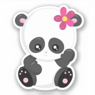 En adlig panda klistermärken