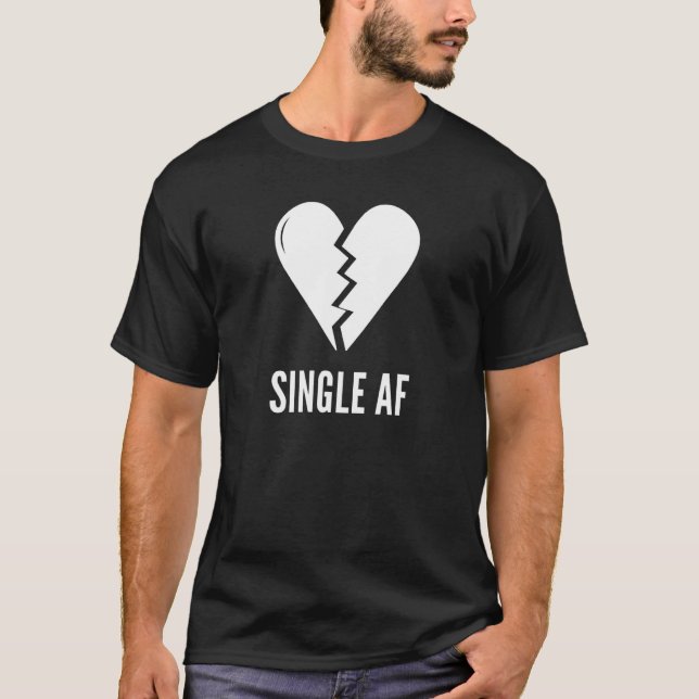 En AF Valentindag Emo Goth Broken Heart G T Shirt (Framsida)