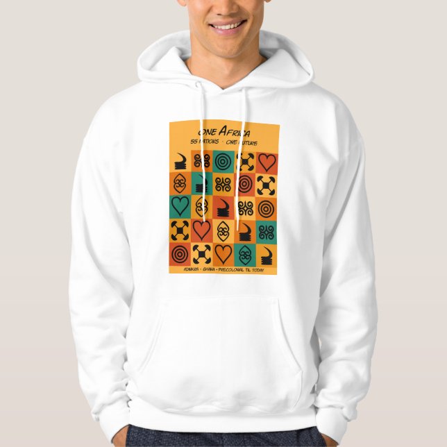 En Afrika – Adinkra – Ghana -  Hoodie (Framsida)