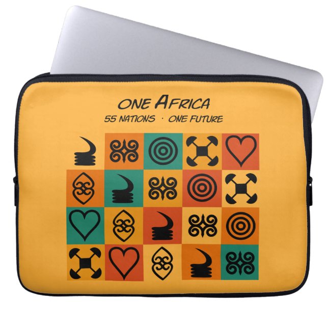 En Afrika – Adinkra – Ghana -  Laptop Fodral (Framsidan)