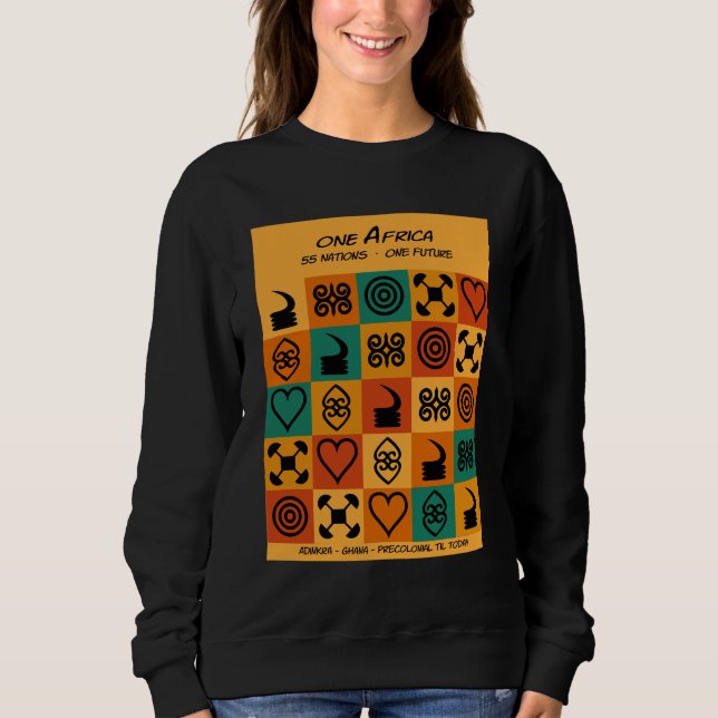 En Afrika – Adinkra – Ghana -  T Shirt (Framsida)