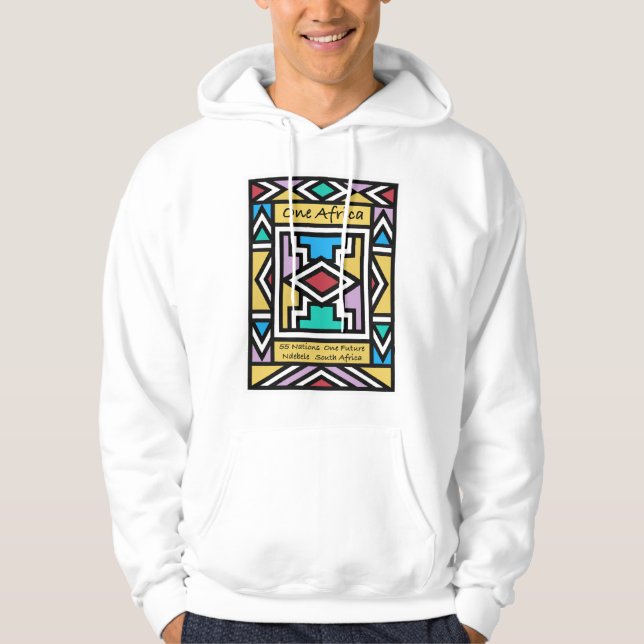 En Afrika – Ndebele – Sydafrika & Zimbabwe -  Hoodie (Framsida)