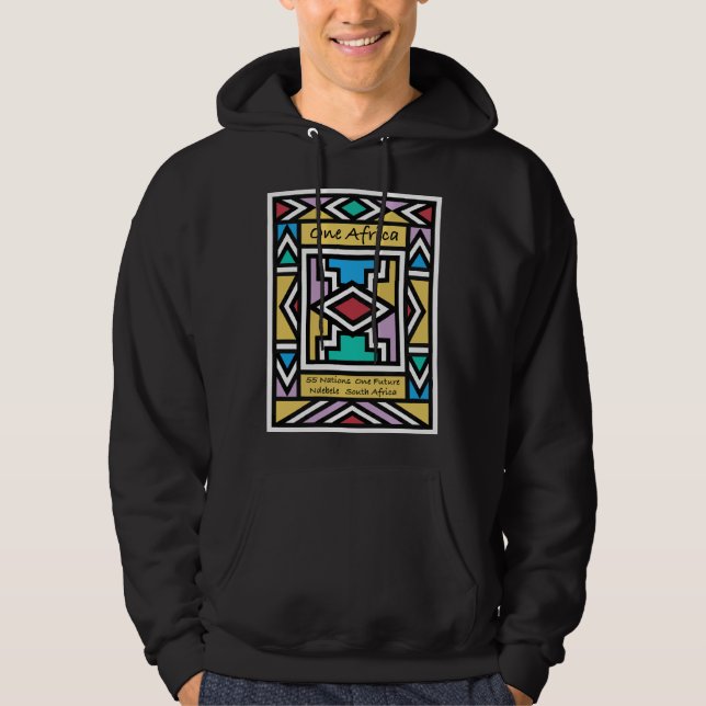 En Afrika – Ndebele – Sydafrika & Zimbabwe -  Hoodie (Framsida)