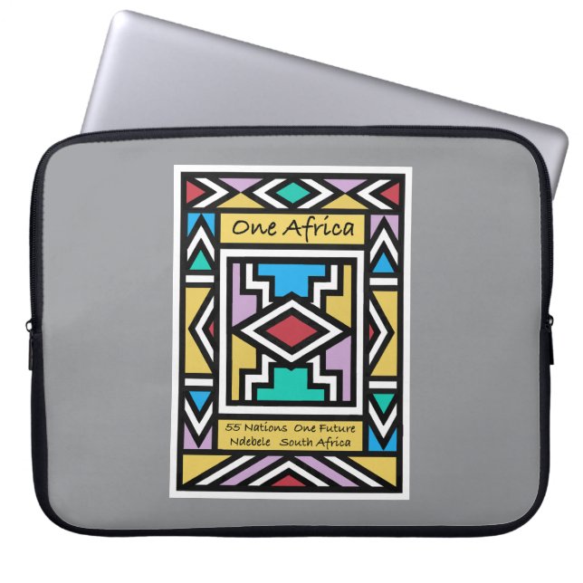 En Afrika – Ndebele – Sydafrika & Zimbabwe -  Laptop Fodral (Framsidan)