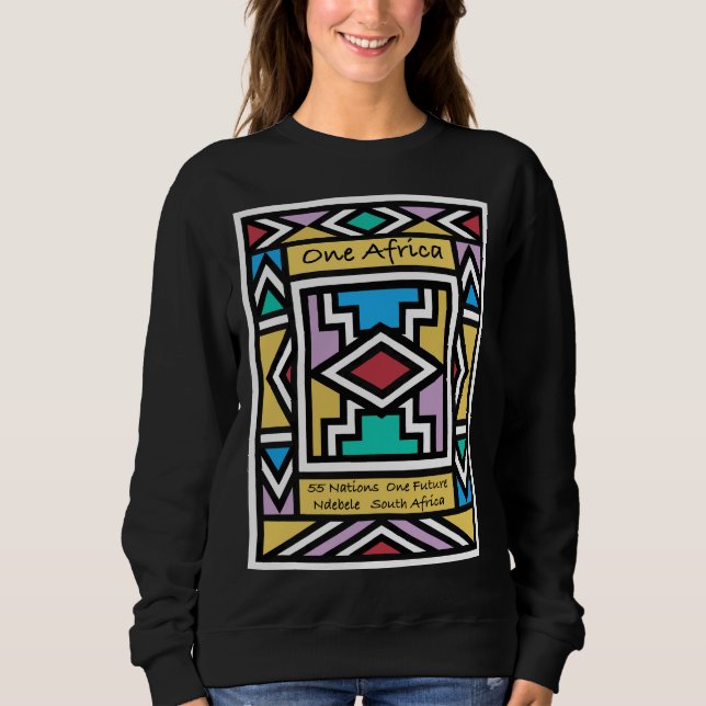 En Afrika – Ndebele – Sydafrika & Zimbabwe -  T Shirt (Framsida)