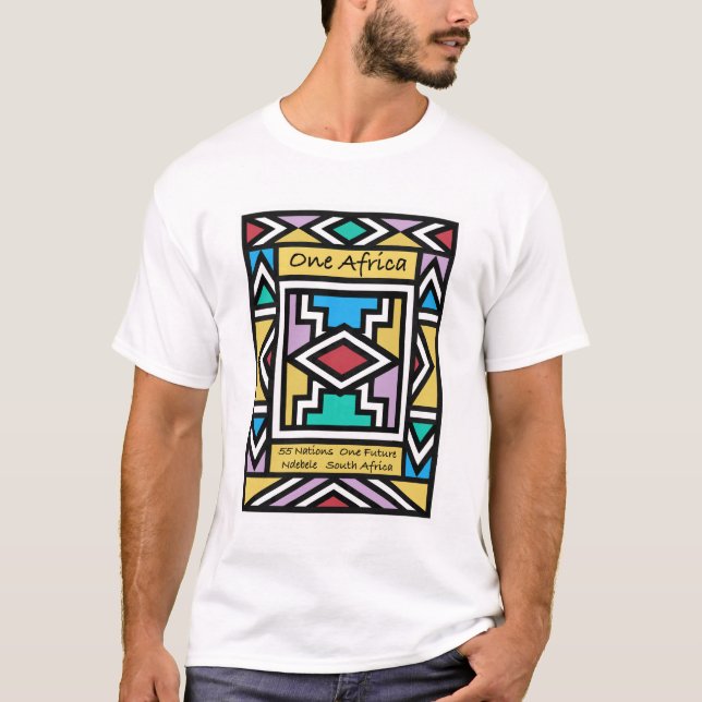 En Afrika – Ndebele – Sydafrika & Zimbabwe -  T Shirt (Framsida)