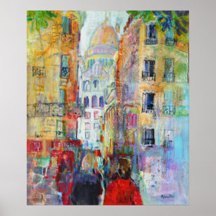 En afton går till Sacre Coeur Poster