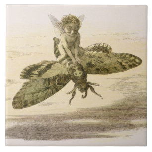 En aftonritt, illustration från 'i Fairyland: Kakelplatta