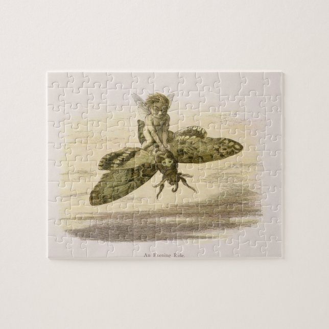 En aftonritt, illustration från 'i Fairyland: Pussel (Horisontell)