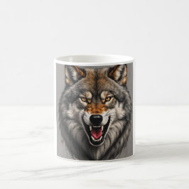 En aggressiv varg Mugg-design Kaffemugg
