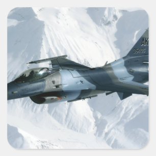 En Aggressor F-16 Fyrkantigt Klistermärke