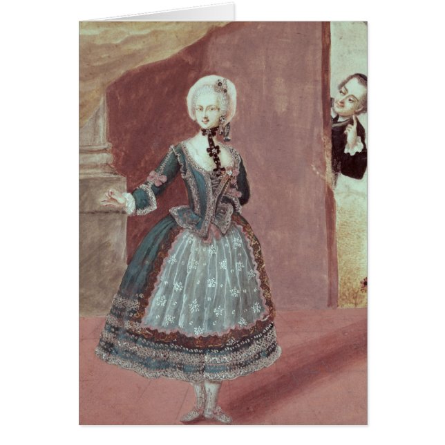 En aktris i rollen av Rosine Hälsningskort (Framsidan)