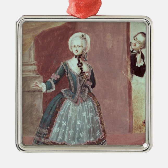 En aktris i rollen av Rosine Julgransprydnad Metall (Framsidan)