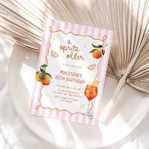 En äldre handritad födelsedags-Spritz Inbjudningar