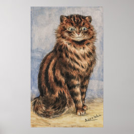 En Alert Tabby av Louis William Wain Poster