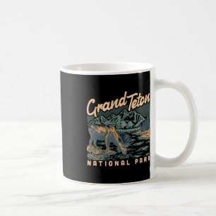 En älg i Grand Teton National Park Vintage vandrin Kaffemugg