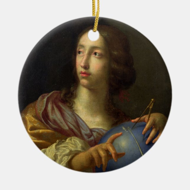 En allegori av astronomi julgransprydnad keramik (Framsidan)