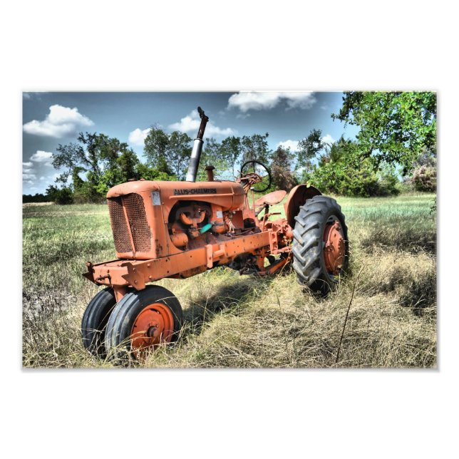 En Allis Chalmers död Fototryck (Framsidan)