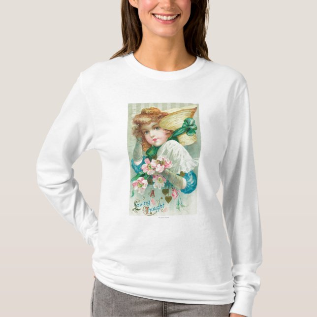 En älska tankejungfru med hättan tee shirt (Framsida)