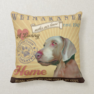 En älska Weimaraner gör vårt hushem Kudde