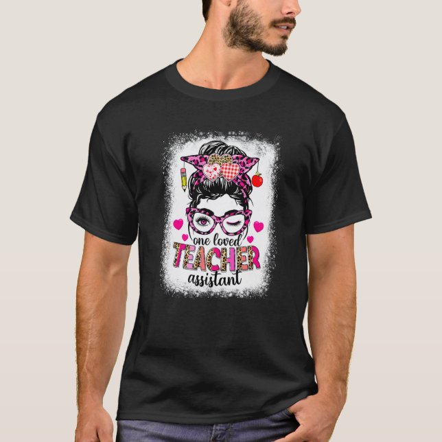 En Älskad Lärarassistent Rufsigt Baddräkt Leopard  T Shirt (Framsida)