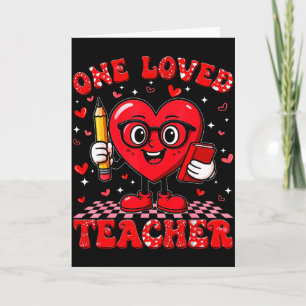 En älskad lärare hjärta söt valentin dag tjej kvin kort