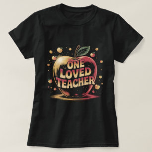 En älskad lärartröja: Söt äpple-lärarpresent T Shirt