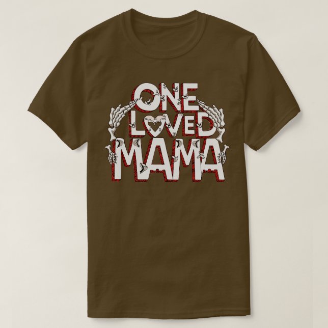 En älskad mamma 14 februari-gåva till mamma och mo t shirt (Design framsida)