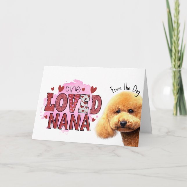 En älskad Nana....Morsdags kort från hunden (Framsida)
