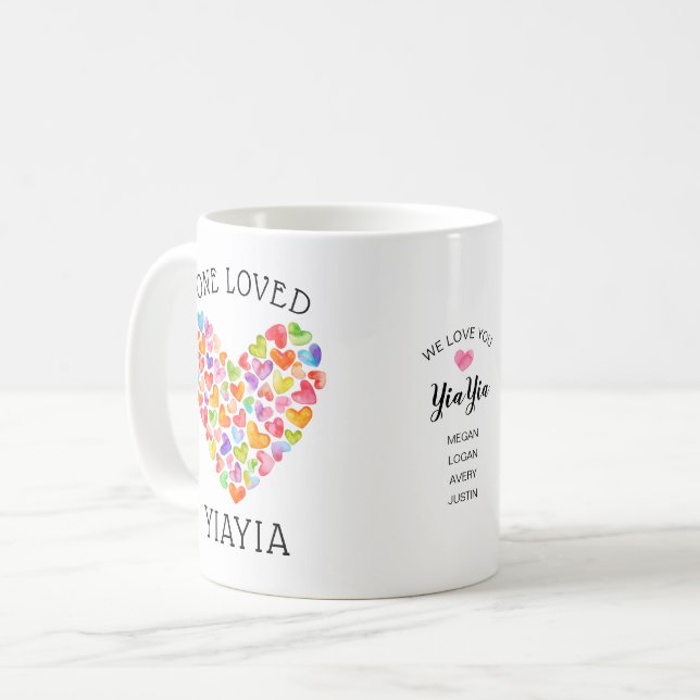 En Älskad YiaYia Kaffemugg (Framsida vänster)
