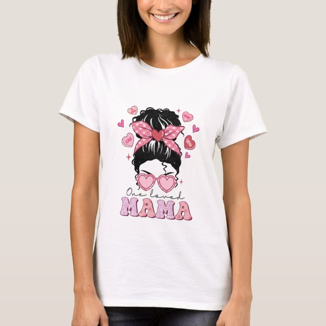 En älskade mamma Valentines day T Shirt (Framsida)