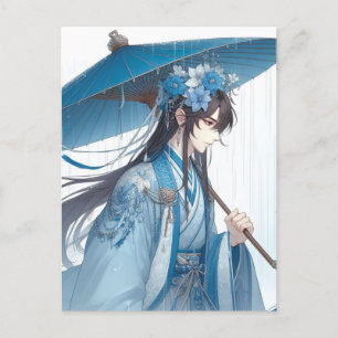 En älskande kinesisk lord (Oriental Manga Stil) Vykort