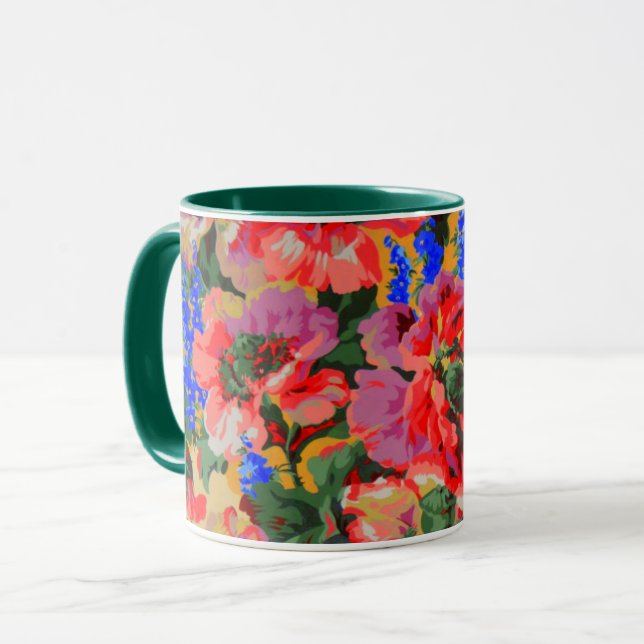 En älsklig Philip Jacobs Fabric Poppy Mugg (Framsida vänster)