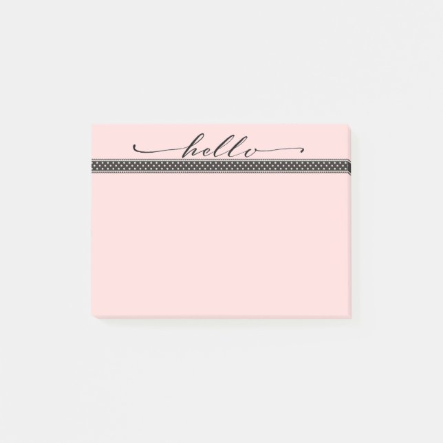En älskvärd hej som Posta-det noterar Post-it Block (Framsida)