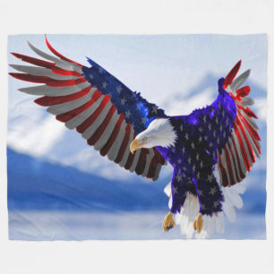 En amerikanörn fleecefilt