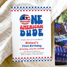 En amerikansk 4:e juli första födelsedag inbjudningar
