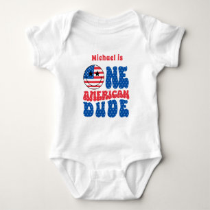 En amerikansk 4:e juli första födelsedag t shirt