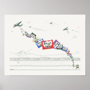 En amerikansk B52-ramen Noodle-droppar Poster