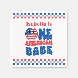 En amerikansk babe 4 juli 1:a födelsedagen pappersservett