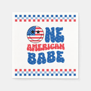 En amerikansk babe 4 juli 1:a födelsedagen pappersservett