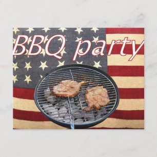 En amerikansk grillfest inbjudningar