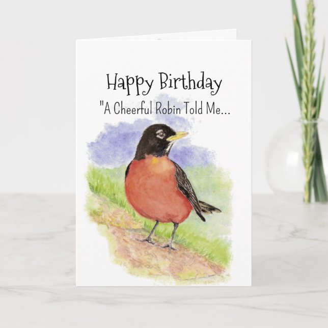 En amerikansk Robin Personality Birthday Roligt Bi Kort (Framsida)