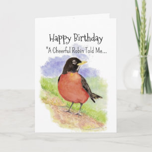 En amerikansk Robin Personality Birthday Roligt Bi Kort