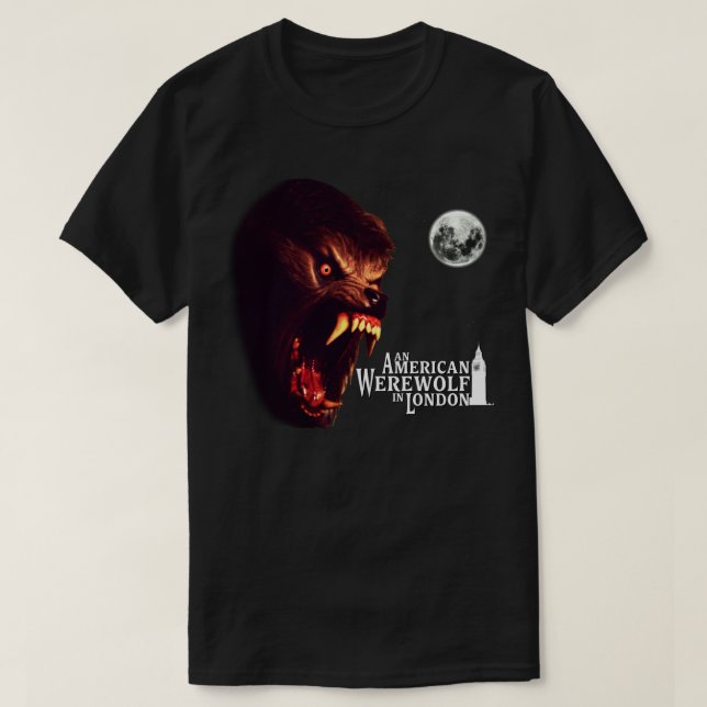 En amerikansk varulv i London WEREWOLF 4K Illustr T Shirt (Design framsida)