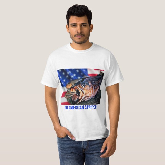 En amerikanStriper Tee Shirt (Hel framsida)