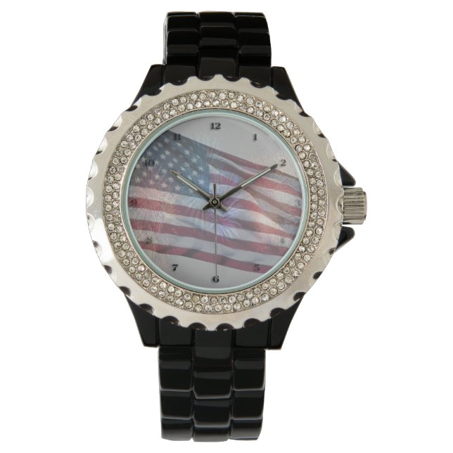 En amerikansymbolsklocka armbandsur (Framsida)